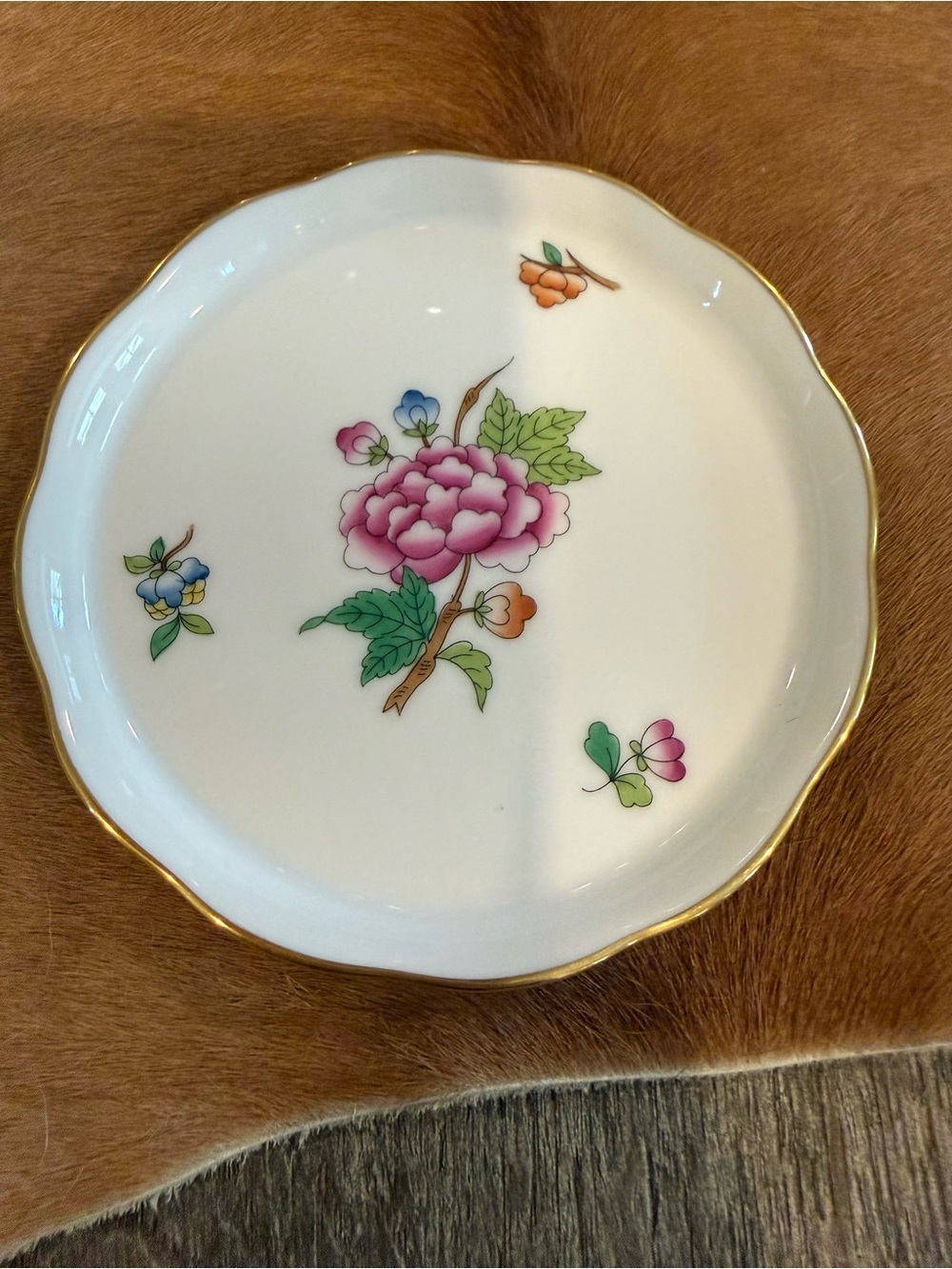 Collectible Herend Hungary Fine European Porcelain Small Trinket Dish - Picture 3 of 11